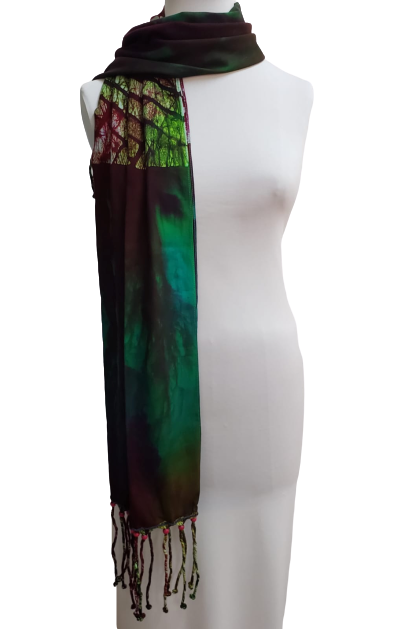 Batik Egyptian Cotton Beaded Tassel Shawl