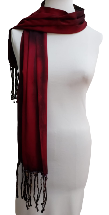 Batik Egyptian Cotton Beaded Tassel Shawl