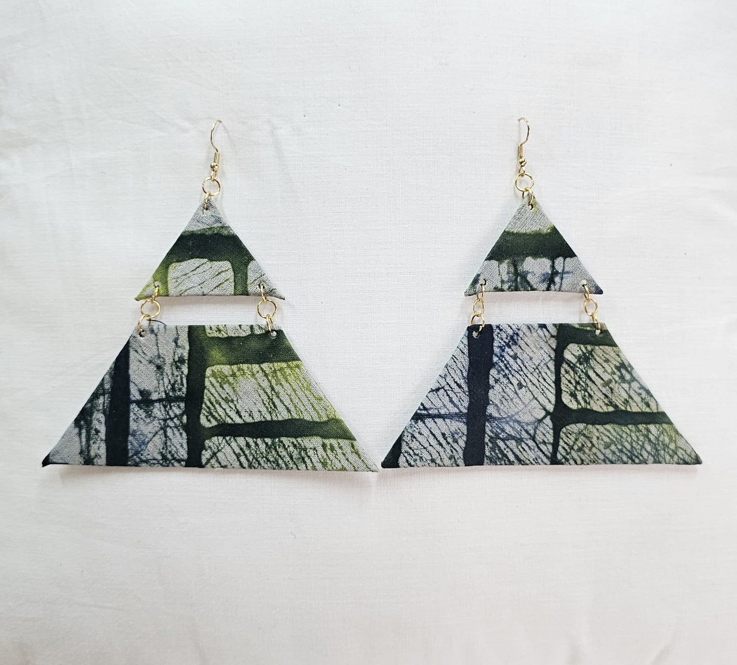 Batik Fabric Earrings