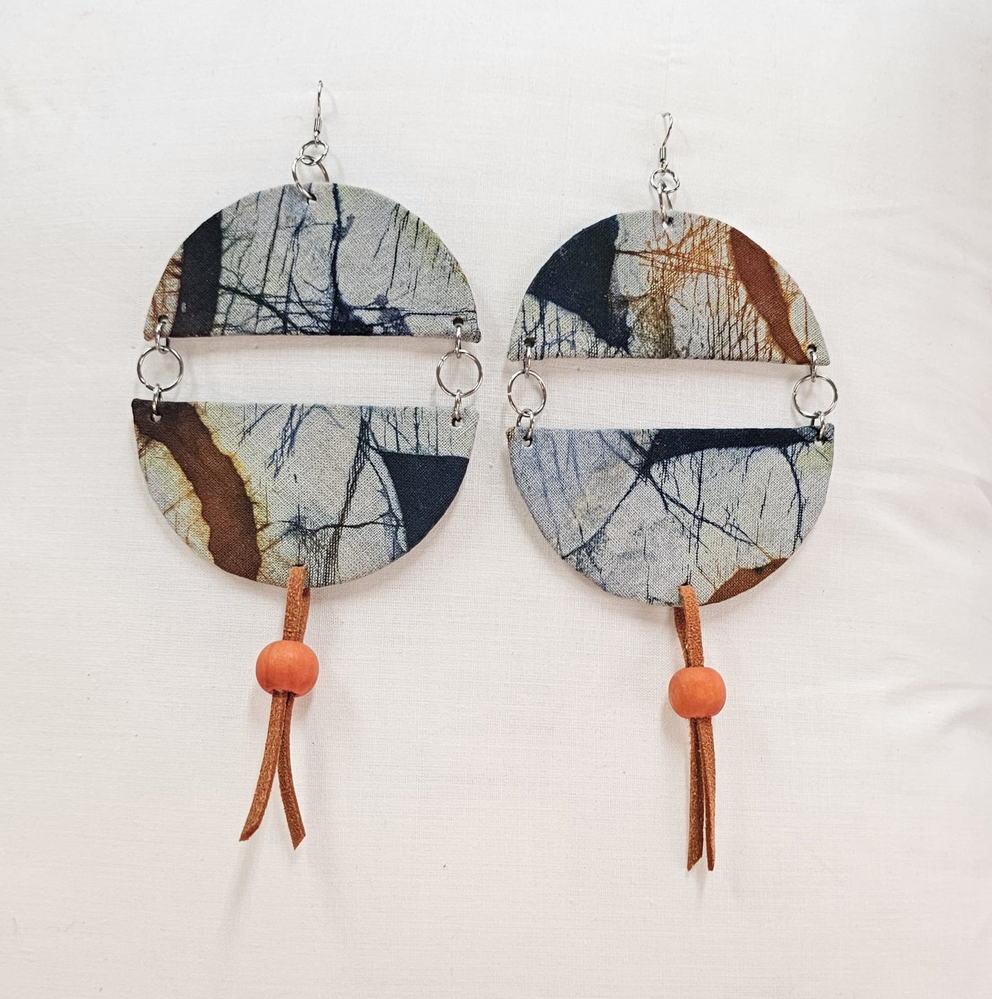 Batik Fabric Earrings