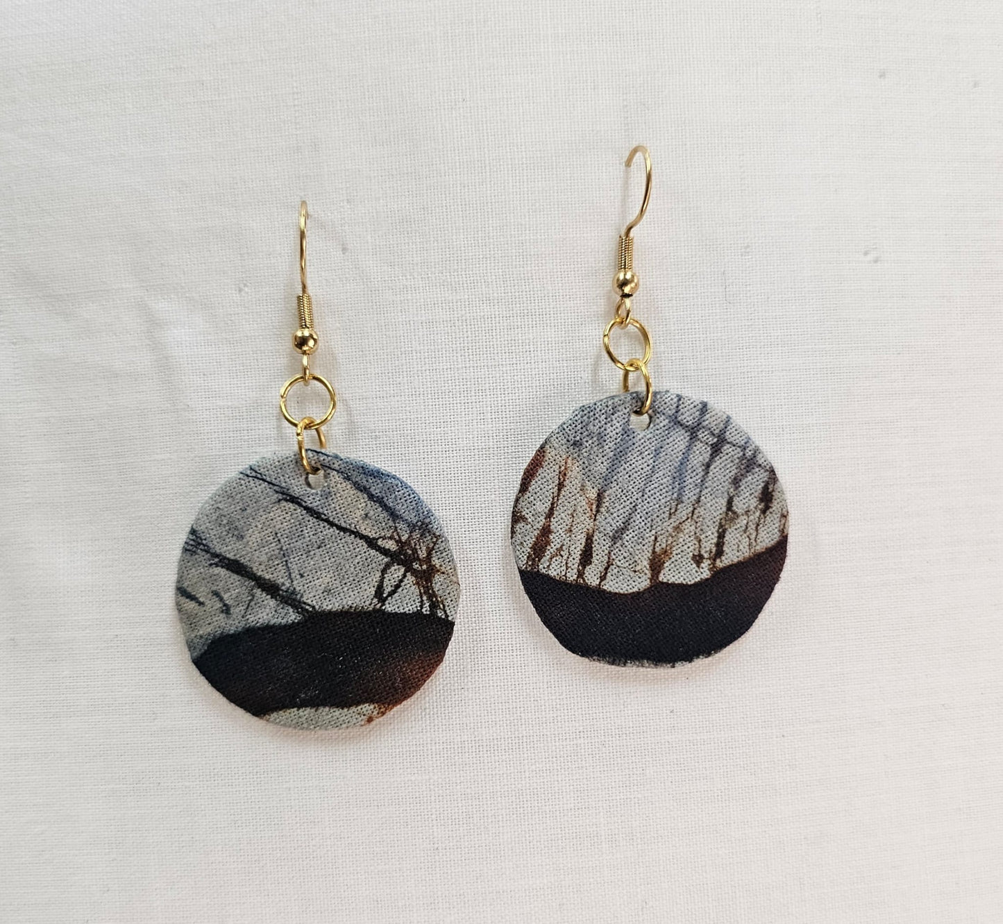 Batik Fabric Earrings
