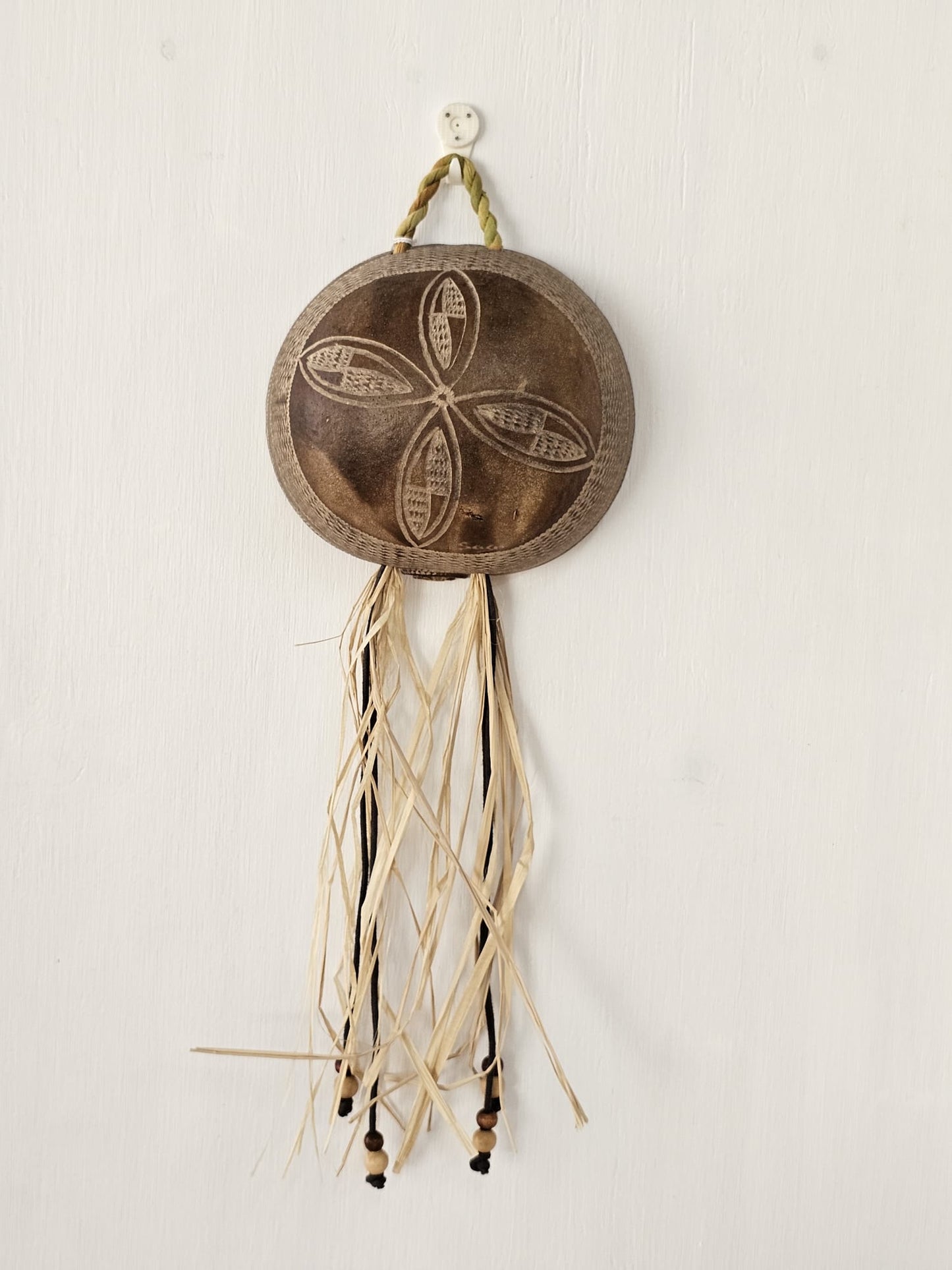 Hand Carved Calabash Hanging w/ Tassels