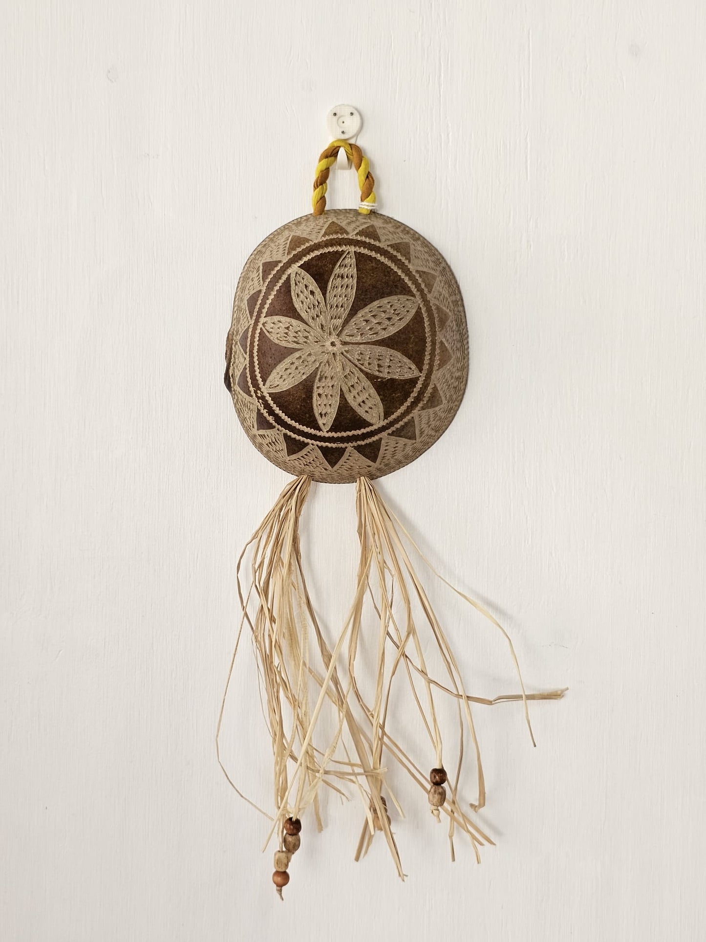 Hand Carved Calabash Hanging w/ Tassels