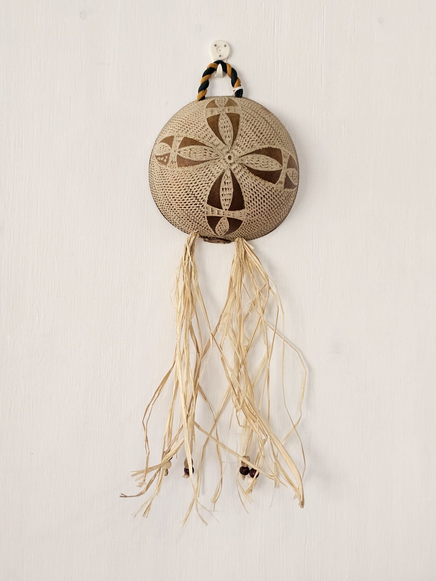 Hand Carved Calabash Hanging w/ Tassels