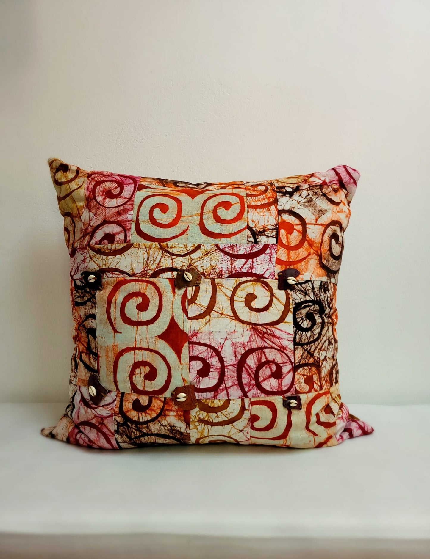 Batik Patchwork Pillow 30" x 30"