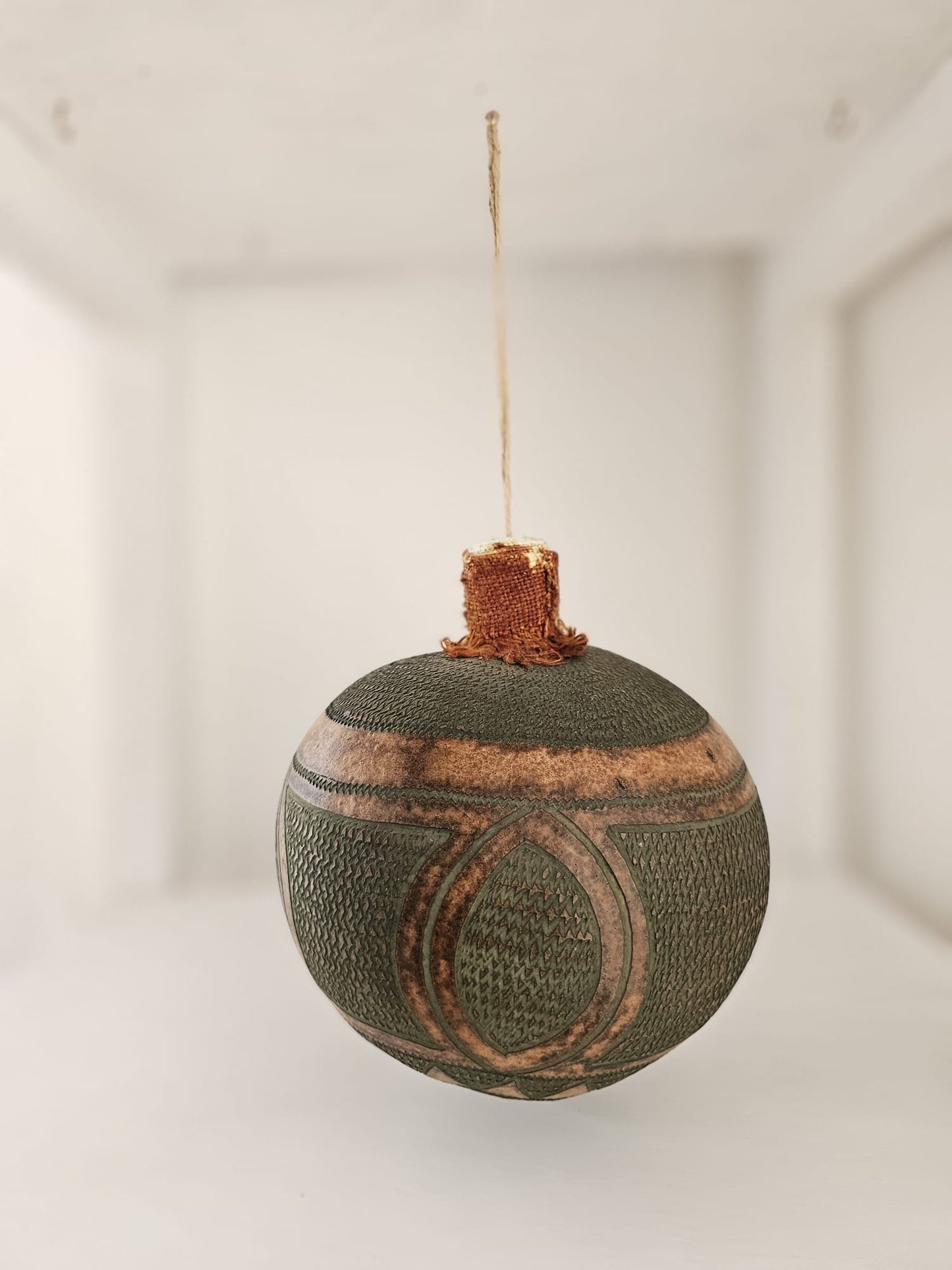 Hand Carved Calabash Mobile Geometric