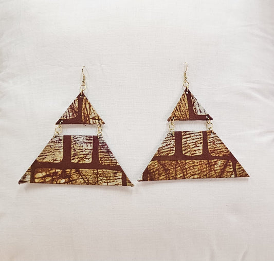 Batik Fabric Earrings