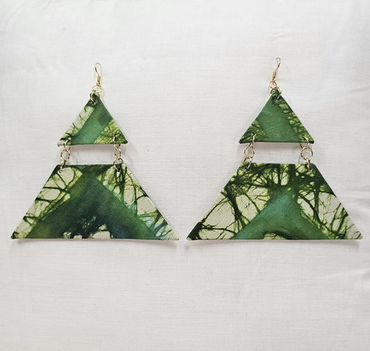 Batik Fabric Earrings