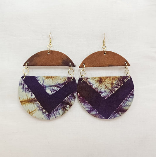 Batik Fabric Earrings
