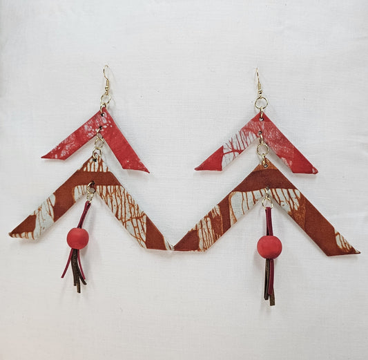 Batik Fabric Earrings