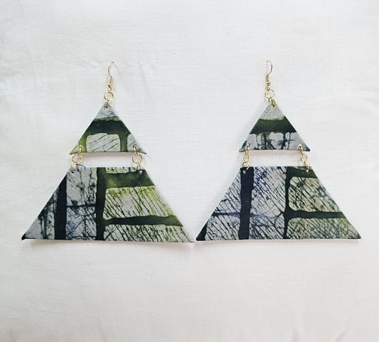 Batik Fabric Earrings