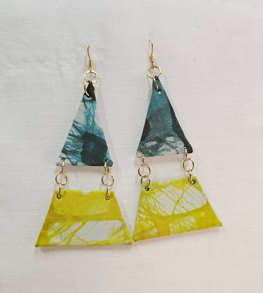 Batik Fabric Earrings