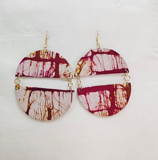 Batik Fabric Earrings