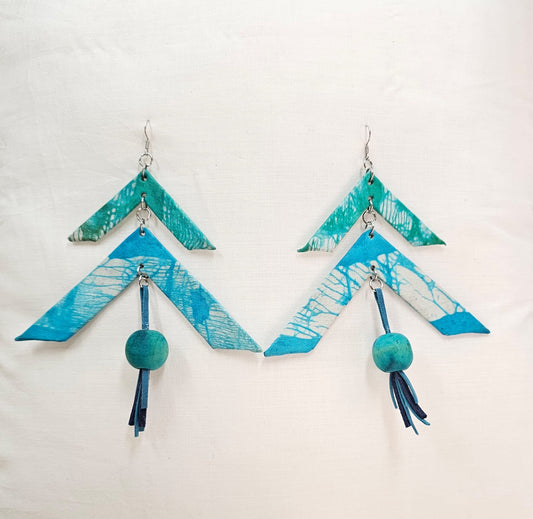 Batik Fabric Earrings