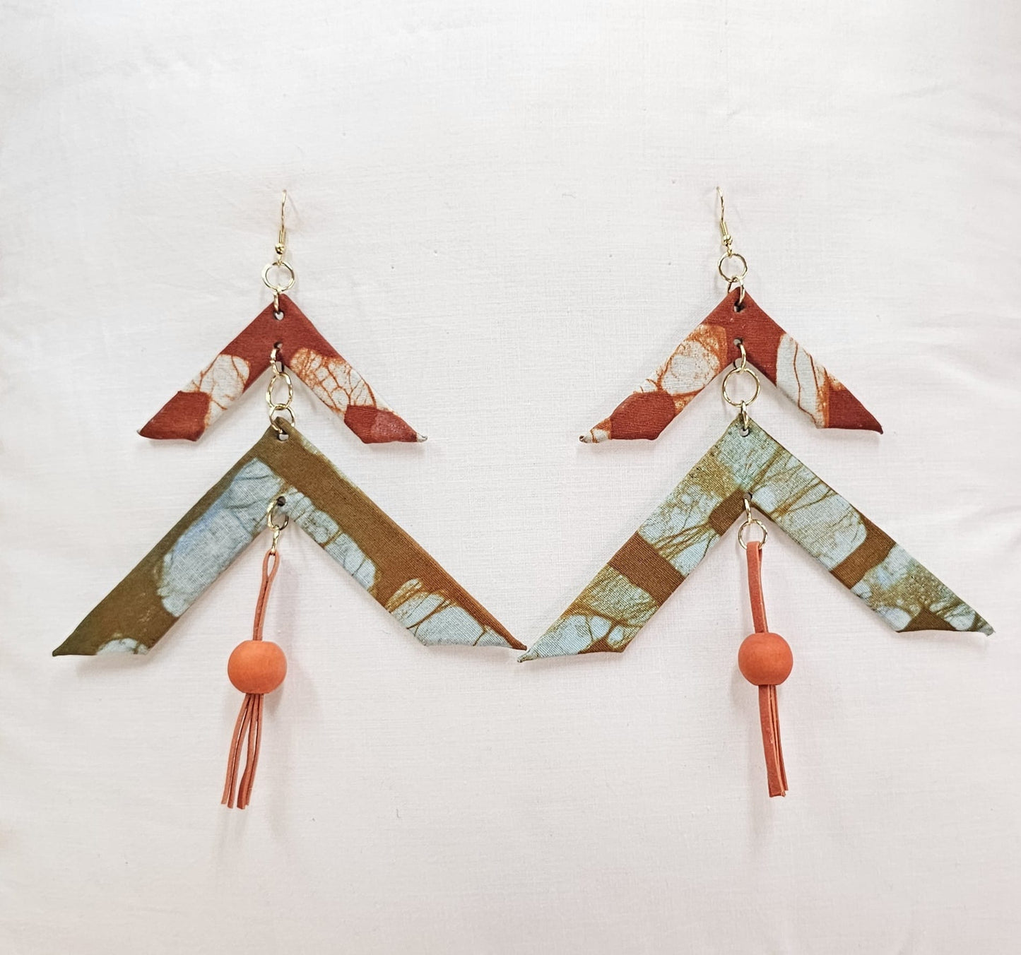 Batik Fabric Earrings