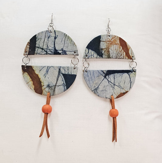 Batik Fabric Earrings