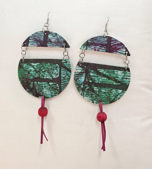 Batik Fabric Earrings