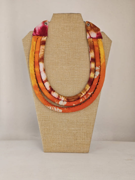 Tie Dye Fabric Necklace